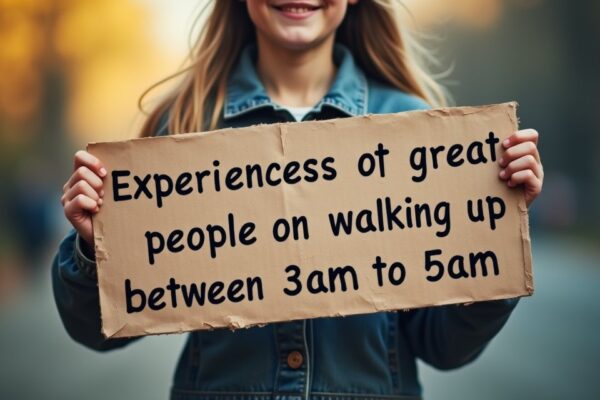 experiences of great people on waking up between 3am to 5am