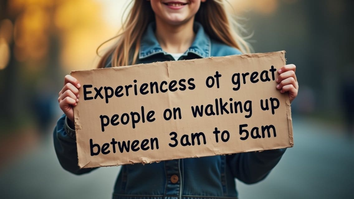 experiences of great people on waking up between 3am to 5am