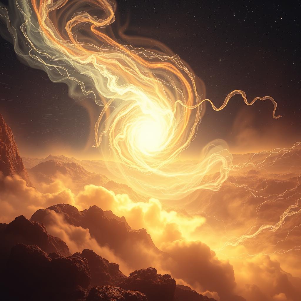 A vast, ethereal landscape of the collective unconscious. In the foreground, a glowing, amorphous mass of energy pulsates with an ancient, primordial rhythm. Wispy tendrils of consciousness extend outward, linking individuals to a shared, universal memory. The middle ground is a swirling vortex of archetypes and symbols, emerging from the depths of the mind. In the background, a starry, celestial backdrop, hinting at the cosmic scale of this collective psyche. Warm, diffused lighting casts a dreamlike glow, evoking a sense of the mystical and the numinous. The overall atmosphere is one of mystery, interconnectedness, and the profound depths of the human psyche.