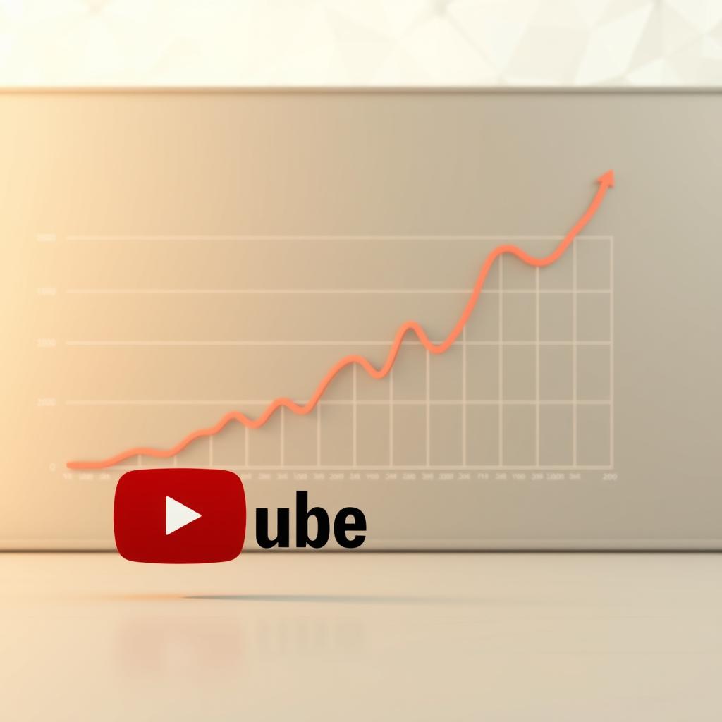 A time-lapse graph depicting the exponential growth of YouTube views, set against a sleek, minimalist backdrop. The graph's lines dynamically flow and pulse, visualizing the steady climb towards the 1 million+ milestone. The foreground features a stylized YouTube logo, its iconic play button pulsing with each data point. The mid-ground showcases a clean, data-driven interface with subtle gridlines and axis labels. The background hosts a subtle, kaleidoscopic pattern that evokes the ever-evolving nature of the platform. Warm, balanced lighting casts a sense of progress and forward momentum, while a cinematic depth of field draws the viewer's focus to the central graph. An overall aesthetic that is both technically informative and visually captivating.
