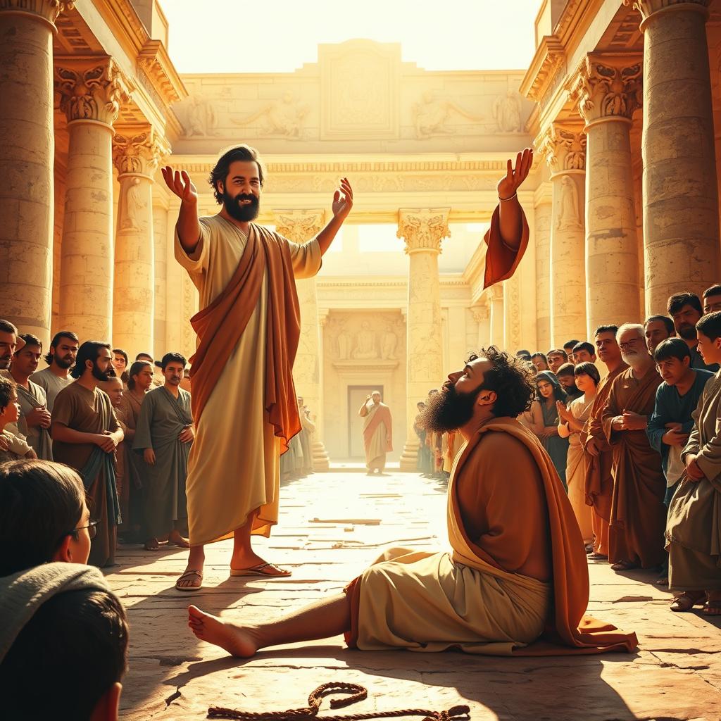 Peter and John healing the lame man