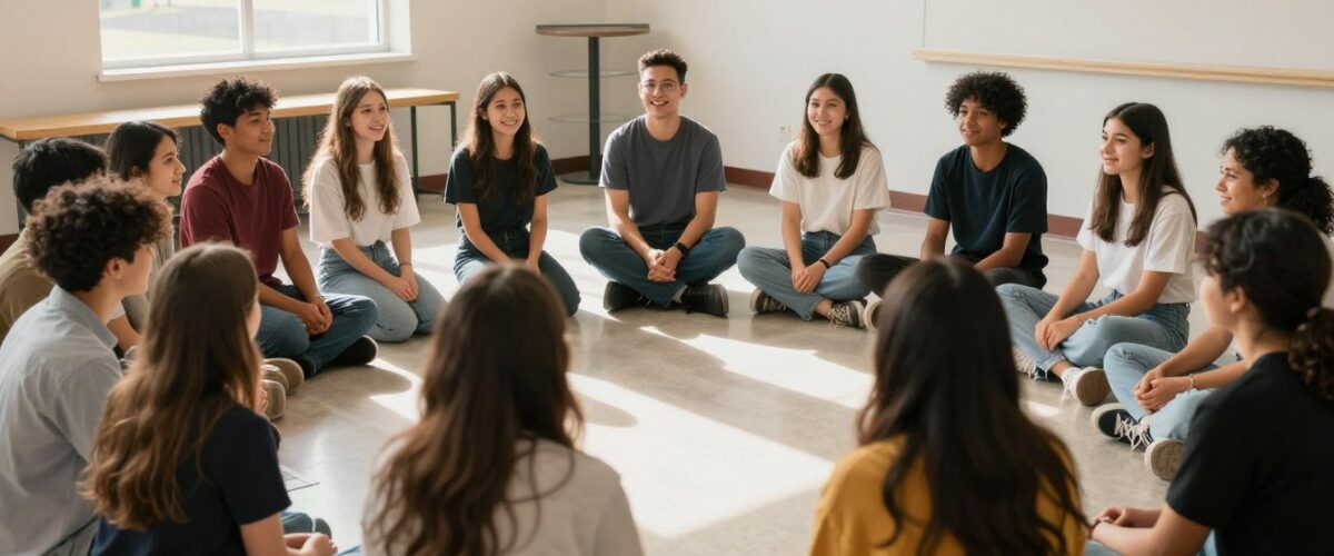 Sunday Homily For Youth gathering with diverse young people in prayer