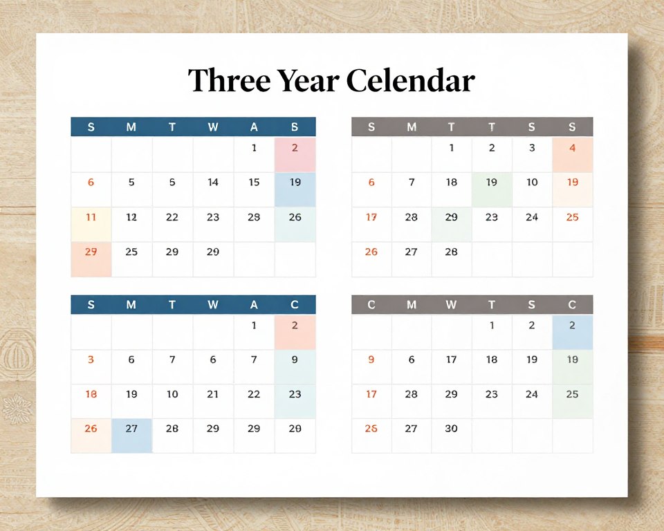 Three-year liturgical calendar downloadable resource