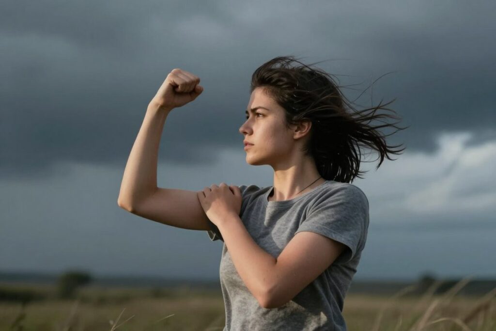 resilient young person drawing strength from faith during difficult times resilient young person drawing strength from faith during difficult times