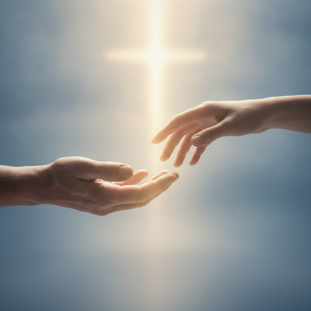 Hands reaching out in service and helping gesture